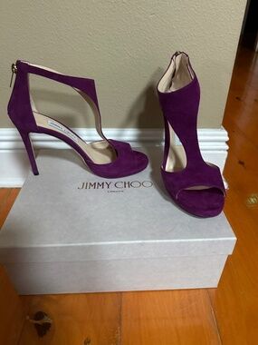 Jimmy Choo Lana 100 in Suede Madeline